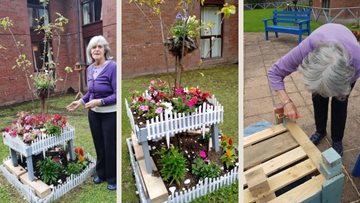 Glenrothes care home Residents enjoy spot of gardening